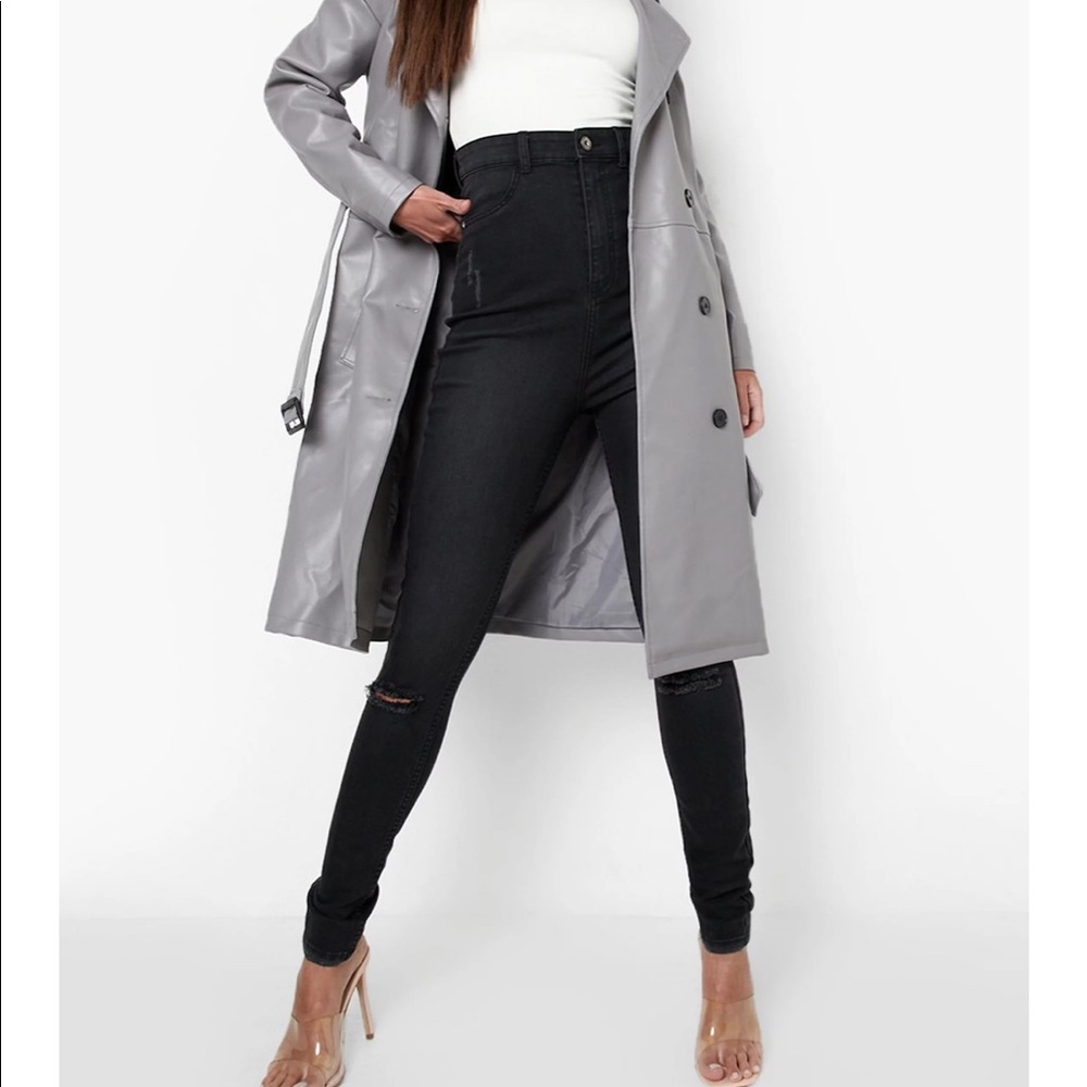 BOOHOO | Tall Ripped Knee Jegging Black